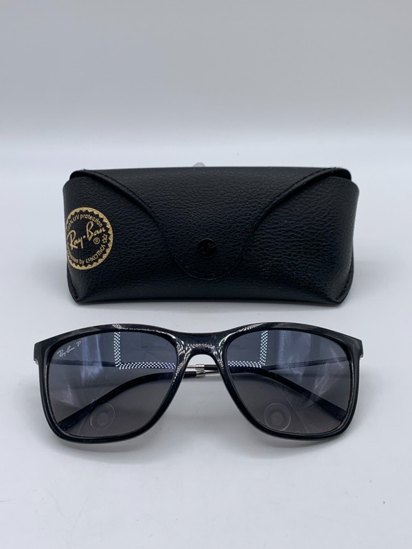 Ray-Ban Sunglasses Frame Only RB 4344 601/78 Gloss Black/Silver Square Italy 56