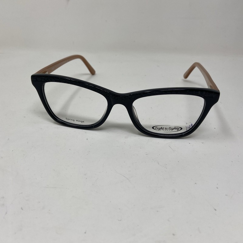 Eight To Eighty Eyewear NAOMI BROWN BLACK 51-17-140 Flex Hinge Eyeglasses V601