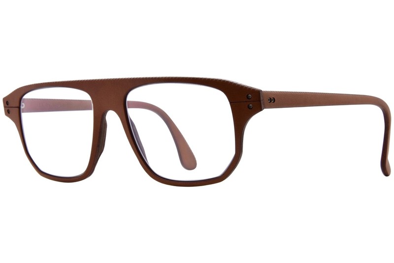 Lucas De Stael Regular-Edge-22 C25Genuine Leather Eyeglasses Whisky 52mm