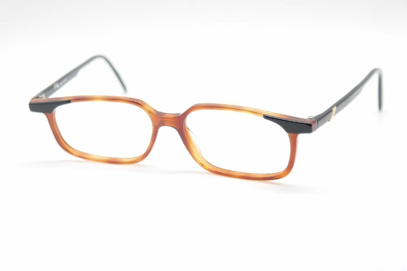 Vintage Flair 31 55[]15 145 Brown Black Oval Glasses Eyeglasses NOS gallery
