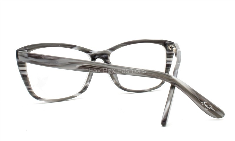 Maui Jim MJO 2113-02D Eyeglasses Glasses Black on Gray Horn 53-14-135 gallery