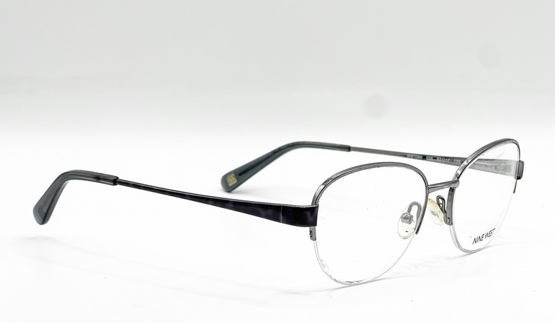 NEW NINE WEST NW1060 035 LIGHT GUNMETAL AUTHENTIC EYEGLASSES 52-17 gallery