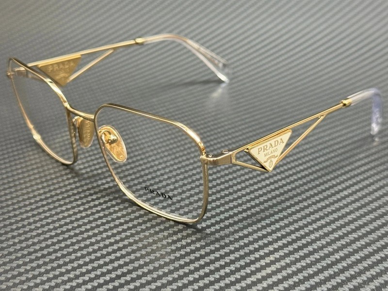 PRADA PR A51V ZVN1O1 Pale Gold Women’s 55 mm Eyeglasses