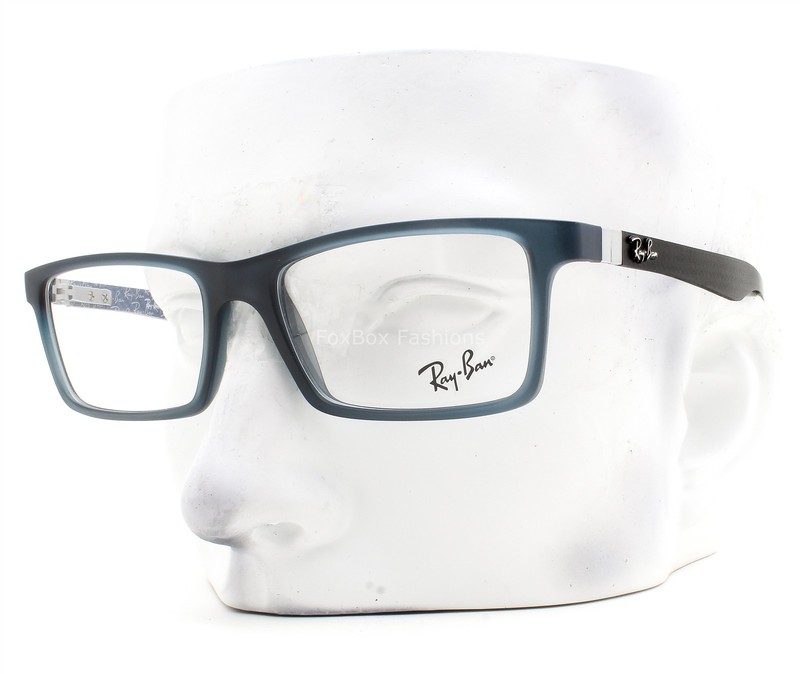 Ray-Ban Eyeglasses RB 8901 5262 Glasses Demi Gloss Blue Carbon Fiber 53mm w/case