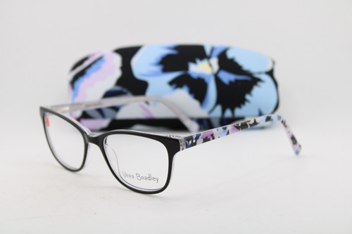NEW VERA BRADLEY EMELLE PLUM PANSIES BLACK FLORAL AUTHENTIC EYEGLASSES 48-16