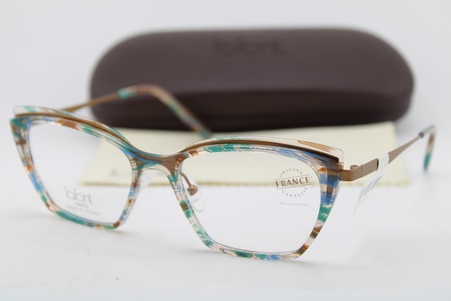 NEW JEAN LAFONT PARIS JEANNE 3148 BLUE BROWN MARBLE AUTHENTIC EYEGLASSES 52-17