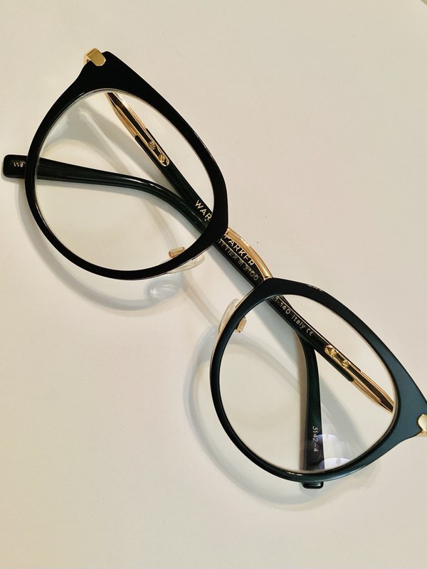 Warby Parker Whittier M 3100 Eyeglasses Jet Black 50-21-140 Italy Frames Only
