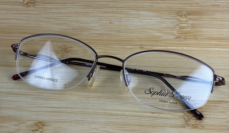 Sophia Loren Eyeglasses Frame ZYLOWARE M135 032 Red Gold Oval Half Rim 53-18-140