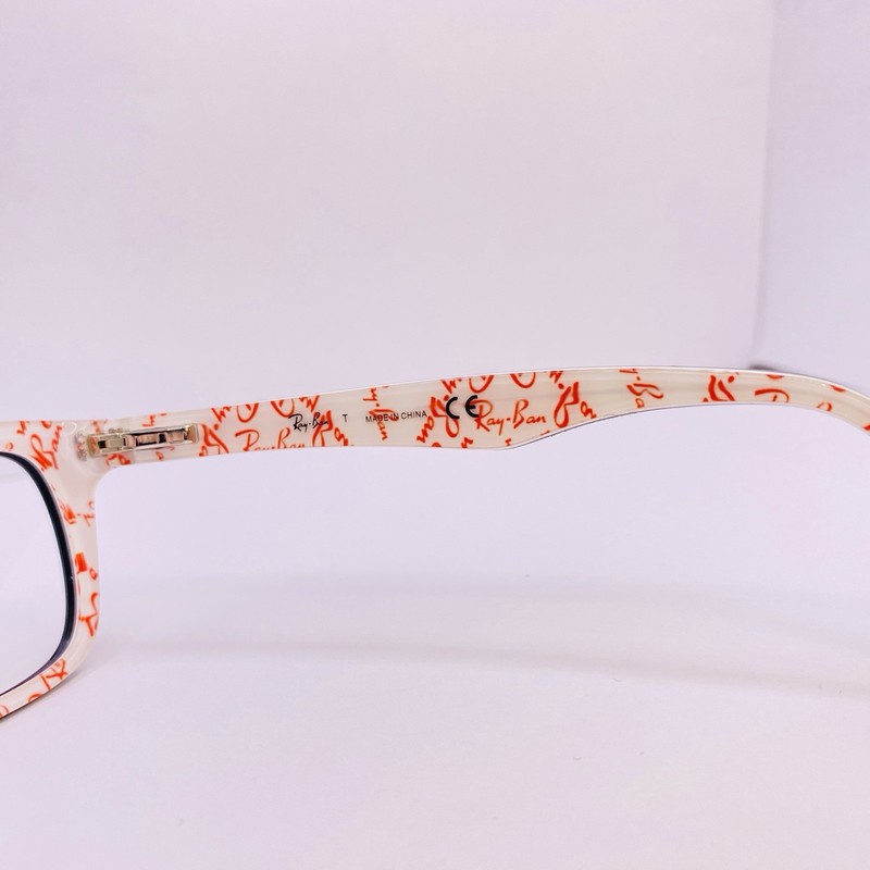 Ray-Ban Eyeglasses Frames RB 5228 5014 50 [] 17 140 Black White Red Logo Txt gallery
