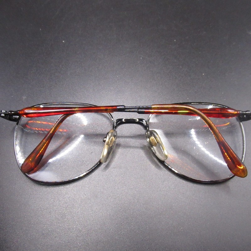 Boston C Eyeglass Frames Black Tortoiseshell Temple Tips 52-20 Full Rim Metal gallery