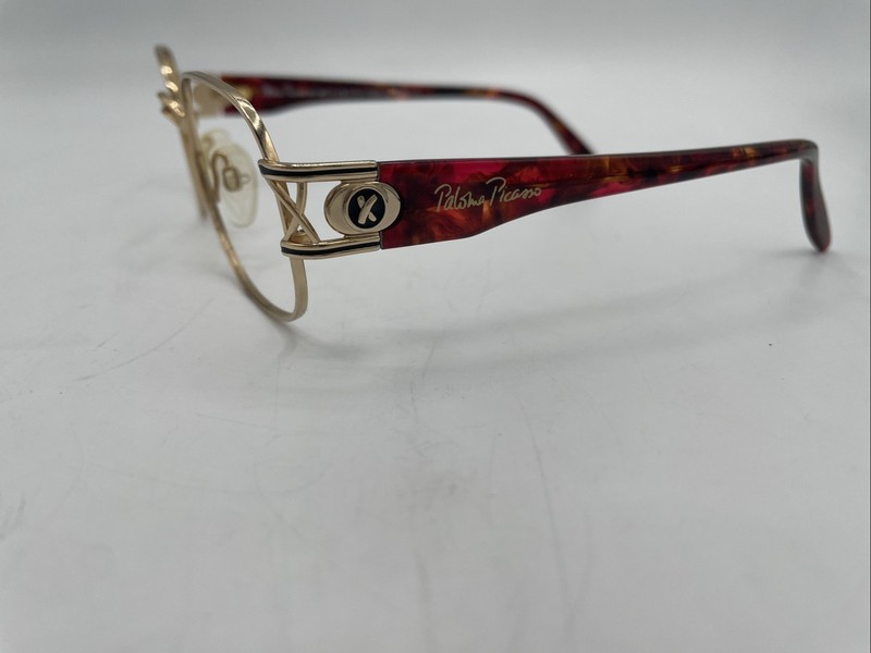 Paloma Picasso Gold Full Rim Eyeglasses FRAME ONLY #8602 880 Vintage Excellent gallery