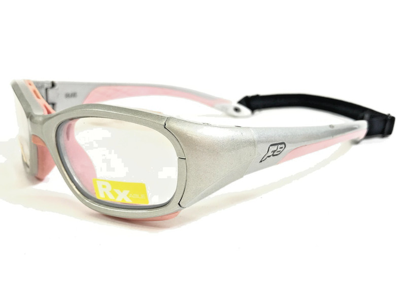 Rec Specs Athletic Goggles Frames SLAM #423 Matte Silver Pink Wrap 49-17-135