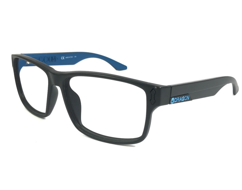 Dragon Eyeglasses Frames COUNT DR512S 008 Matte Black Blue Rectangle 58-15-140
