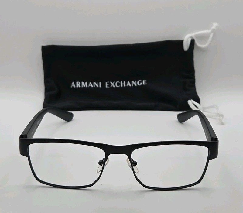 Armani Exchange Eyeglasses Frames AX 1065 6000 56-17 145 Black No Lenses