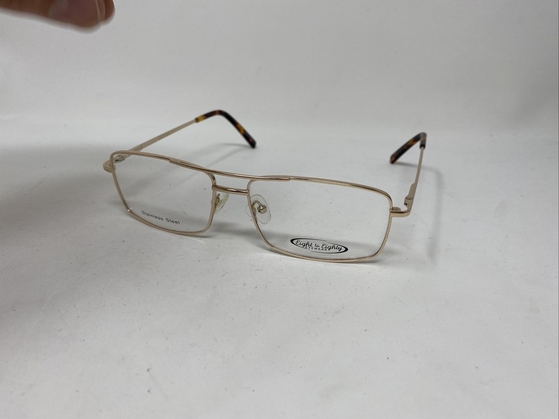 EIGHT TO EIGHTY EYEWEAR TEXAS GOLD 58/16/140 FLEX HINGE EYEGLASSES FRAME BY45 gallery