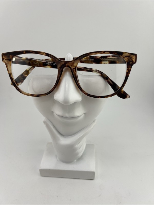 Sunoptic AC393B Authentic Eyeglasses Frames 52-19-144 Shiny Light Turtle
