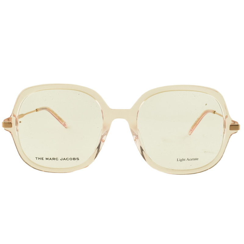 NEW!! MARC JACOBS 616 35J Transparent Pink Square Full Rim Womens Optical Frame gallery