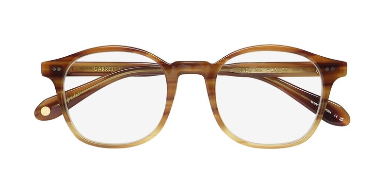 NEW GARRETT LEIGHT RILEY GLASSES BROWN PLASTIC UNISEX 48-22-145 FULL-RIM BTF gallery
