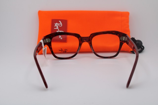NEW RAY-BAN RB 5486 8097 STATE STREET RED HAVANA AUTHENTIC EYEGLASSES 48-20 gallery