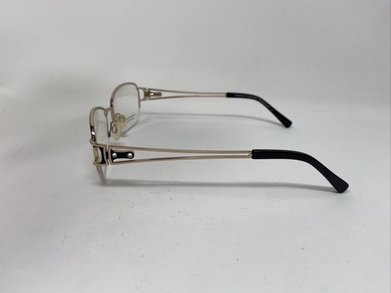 EASYCLIP MOD EC322 53/17/135 90 BLACK GOLD FLEX HINGE EYEGLASSES WF42 gallery