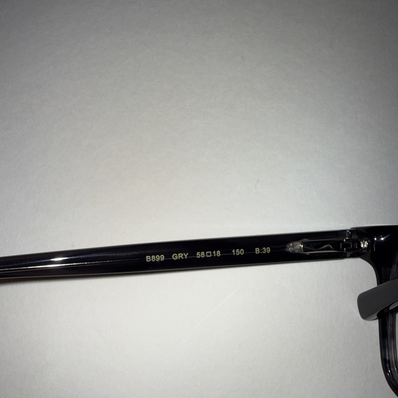 TED BAKER LONDON B899 GRAY HORN RIM WRAP EYEGLASSES FRAMES 58-18-150 119025 gallery