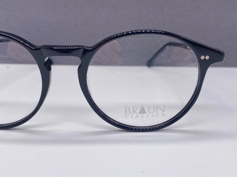 Braun Classics Eyeglasses Frames Men Woman Round Black Panto Germany Mod 70