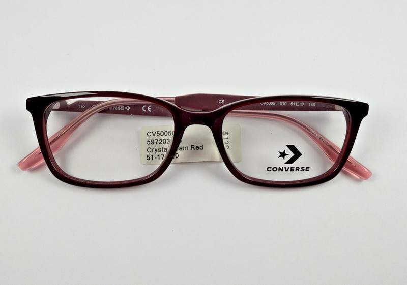 Converse CV5005 610 Crystal Team Red Full Rim 51-17-140 NWT