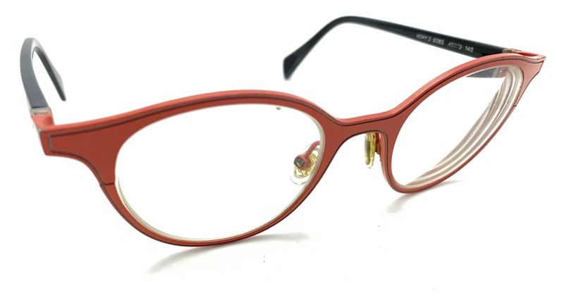 Face A Vicky 2 9285 Red Black Cat Eye Eyeglasses Frames 43-19 140 France Women