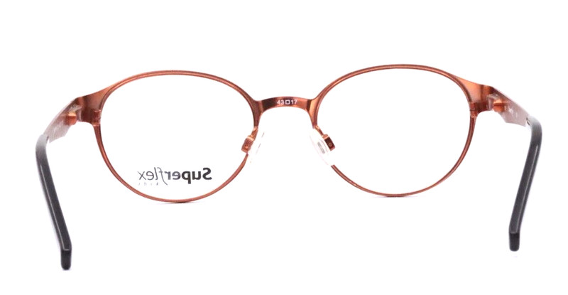SUPERFLEX SFK-154 C1 Brown Unisex Kids Round Full Rim Eyeglasses 43-17-120 B:34 gallery