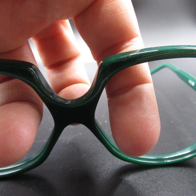 VOLTA Italy Vintage Green Eyeglass Frames 54/16 Full Rim Plastic Retro Style gallery