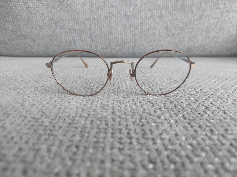 MATSUDA Titanium Oval Eyeglasses Frames M3103 Antique Gold 48-22 gallery