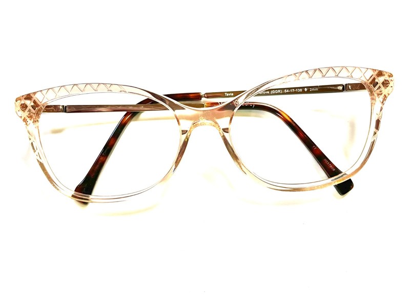 Vera Bradley Eyeglasses Frames Tavia Garden Grove Clear Pink Silver 54-17-138