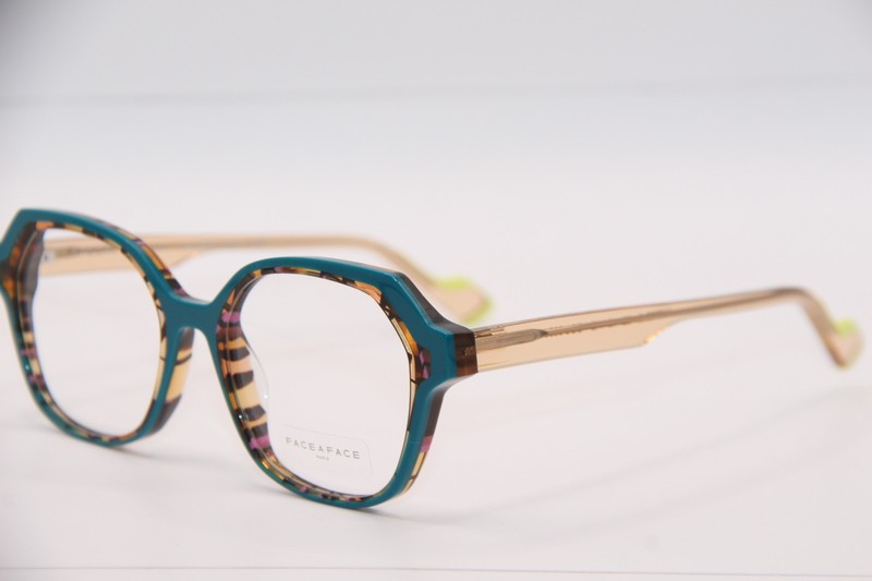 NEW FACE A FACE WISPER 2 COL 3036 TEAL CLEAR TORTOISE AUTHENTIC EYEGLASSES 52-18