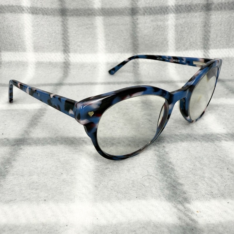 Hard Candy Eyeglasses Round HC26 TTBLU Blue Black Pink Tortoise 48-21 140 gallery