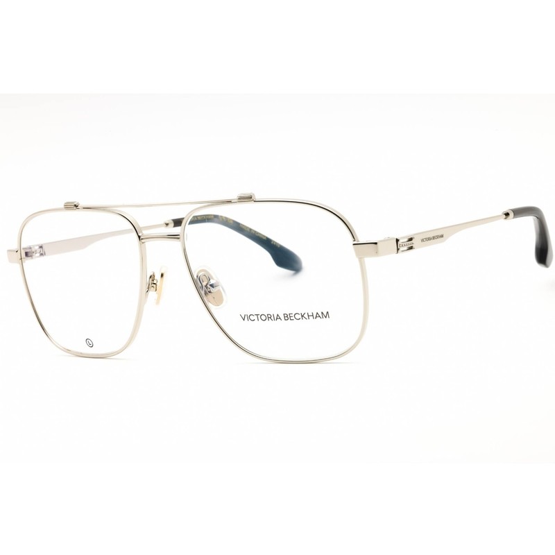 Victoria Beckham Women’s Eyeglasses Silver Metal Aviator Shape Frame VB2138 040