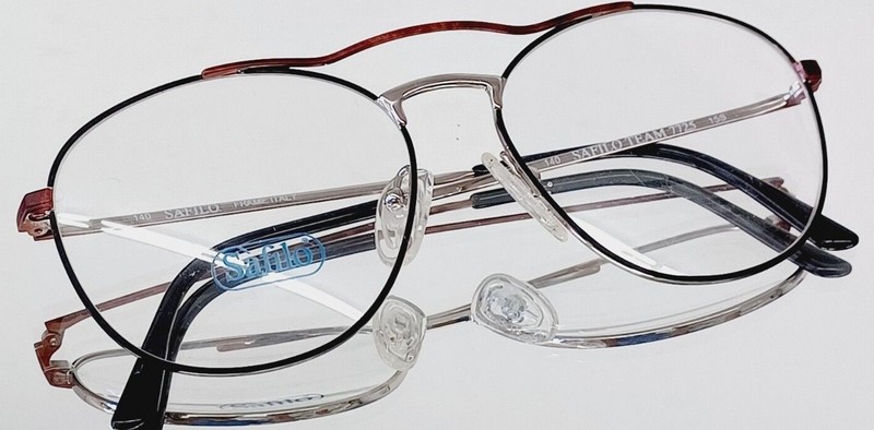 Vintage SAFILO Eyeglasses TEAM 7725 15S Black 54-15-140 Metal New Italy