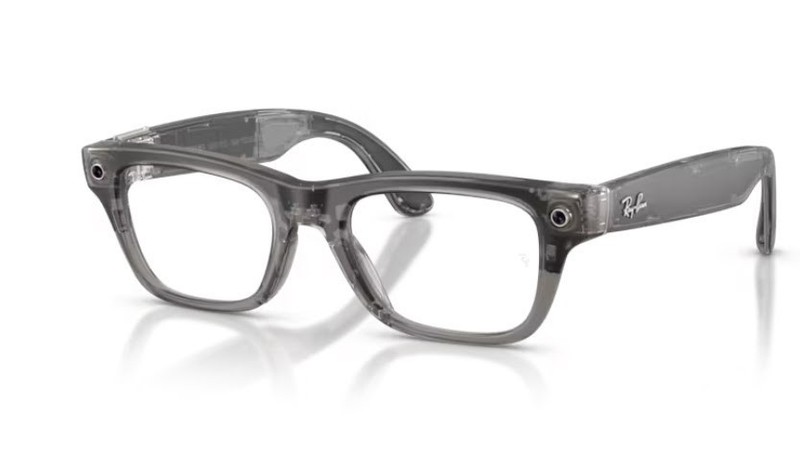 Ray-Ban Meta RW7001 Blayzer Transparent Ice Grey 50-19 Smart Glasses (Gen 2.0)