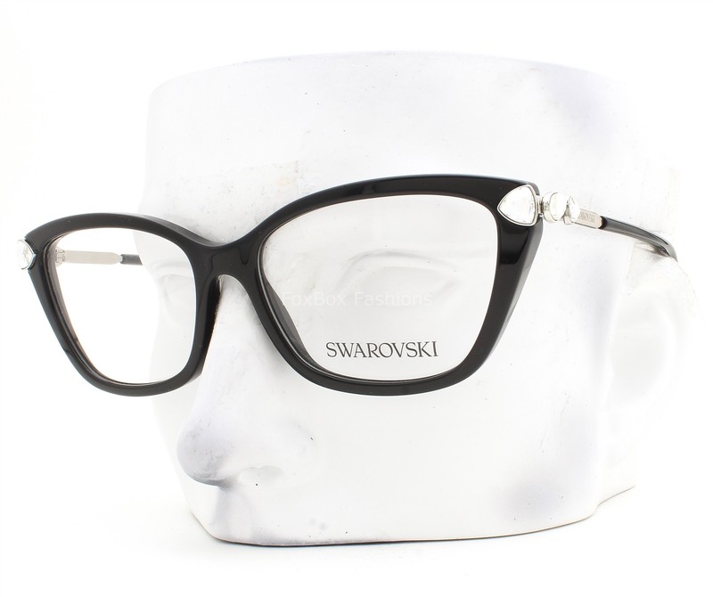 Swarovski Eyeglasses SK 2011 1038 Glasses Black Clear Crystals 55mm No Case