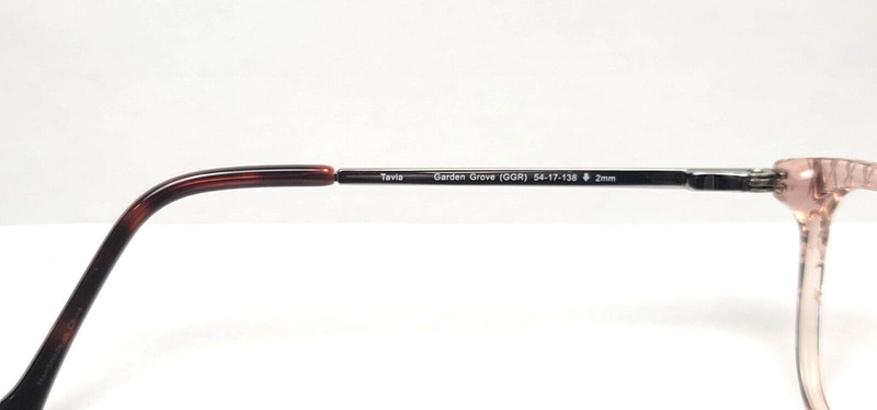 VERA BRADLEY TAVIA GARDEN GROVE CLEAR PINK SILVER EYEGLASSES FRAMES 54-17-138 gallery