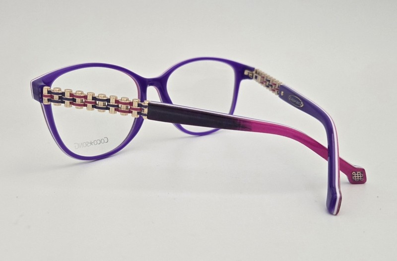 Coco Song Eyeglasses NEW CV235 Jericho Road Color 4 Pink Purple Gold Size 53 gallery