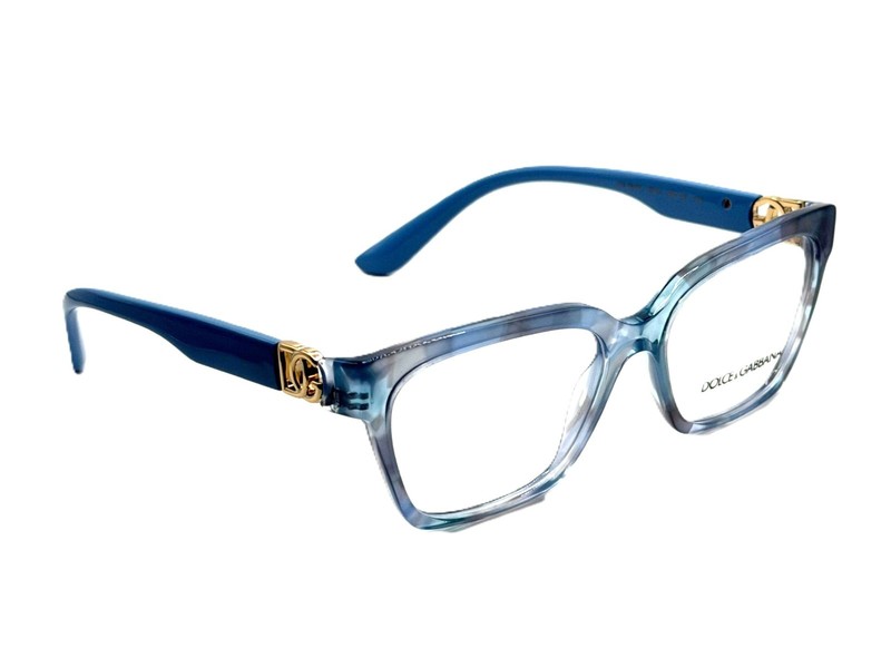 NEW ORIGINAL DOLCE & GABBANA DG 3343 3320 Havana/Transparent Blue 53mm 16 140