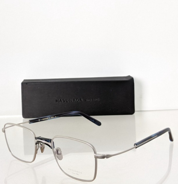 Brand New Authentic MASUNAGA Eyeglasses GMS 107 #25 Silver 48mm Frame