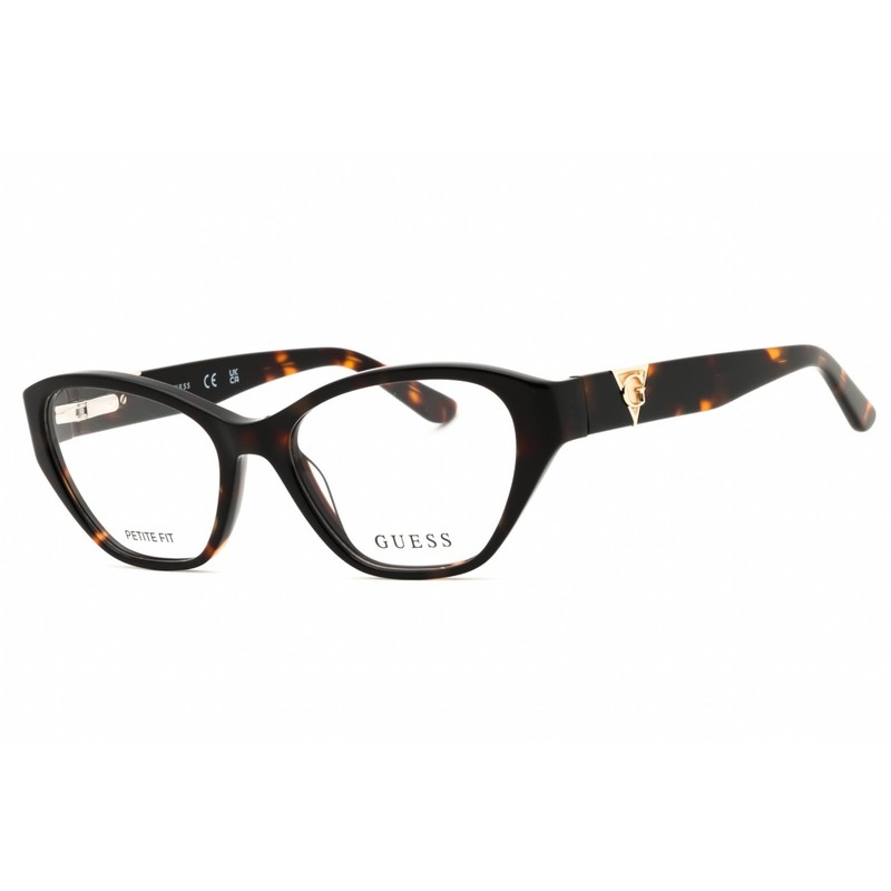Guess Women’s Eyeglasses Cat Eye Dark Havana Acetate Full Rim Frame GU50162 052