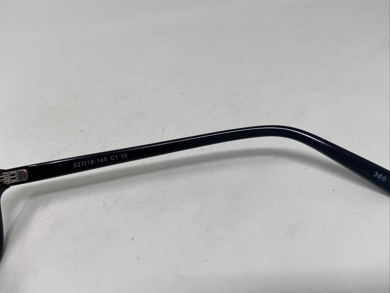 InD EYEWEAR 360 C1 52/18/145 GLOSSY BLACK EYEGLASSES FRAME GH75 gallery
