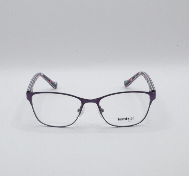 KENSIE GIRL PATCH RECTANGULAR EYEGLASS FRAMES PLUM 46-15-125 NEW