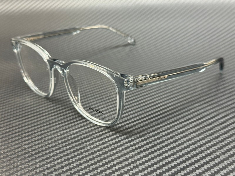 PRADA PR A15V 19T1O1 Transparent Azure Men’s 52 mm Eyeglasses