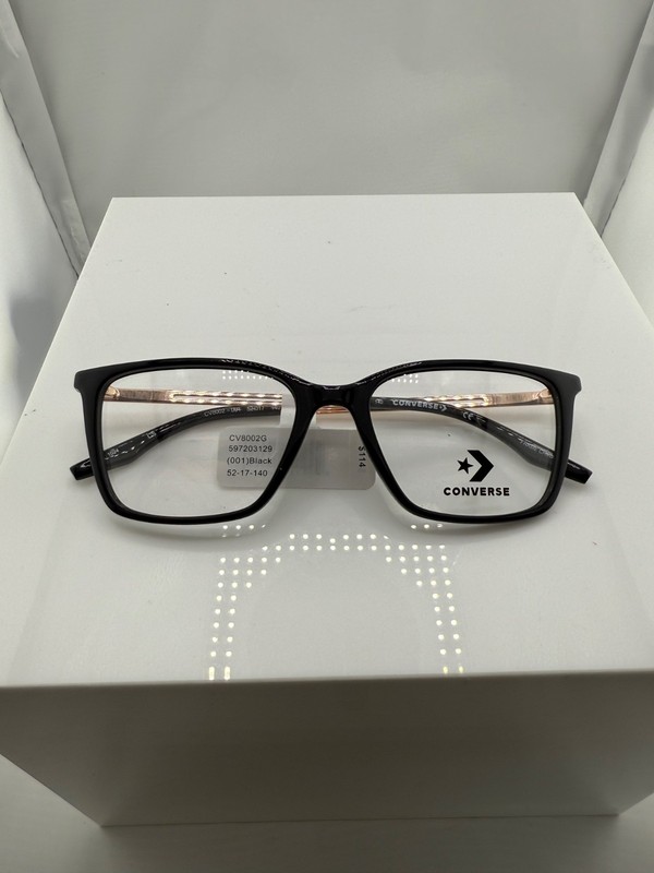 Converse CV8002 001 Black 52-17-140 Eyewear Frame NWT