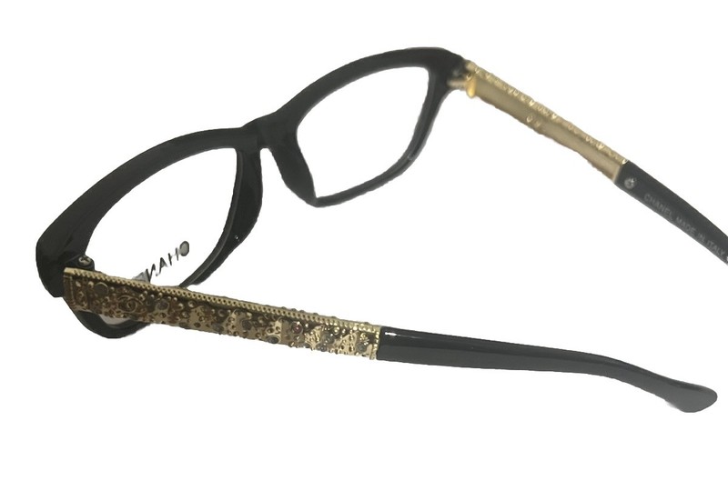 Chanel Eyeglasses Frame,black&gold ,52,17,138. Woman.(Sale Price)nice Quty gallery