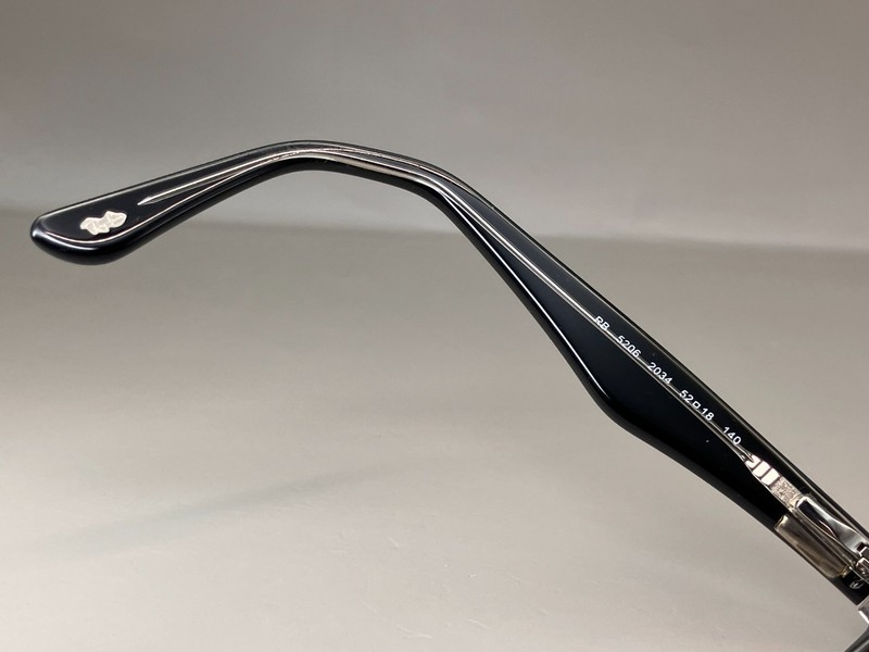 Ray-Ban Eyeglasses Frame RB5206 2034 Rectangle Black 52-18-140 FRAMES ONLY gallery