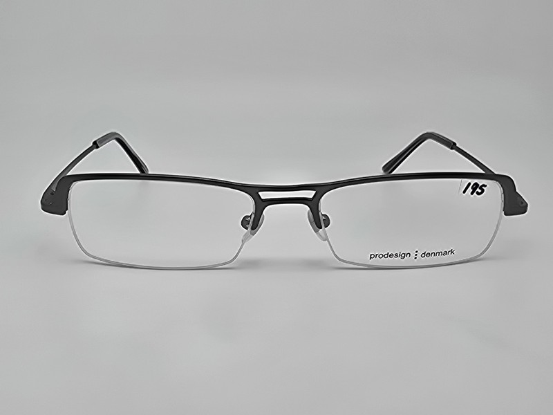 Prodesign Denmark 1200 c.6631 Grey Gunmetal Semi Rimless Eyeglasses Frame w Case gallery